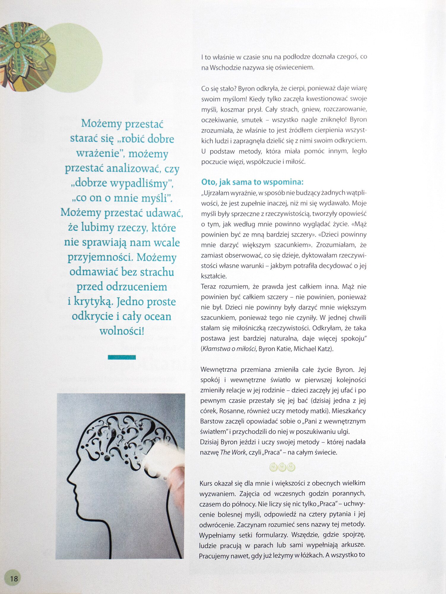 To Ty jesteś miłością swojego życia! 2 Artykuł Magdaleny Czaji o metodzie Byron Katie The Work, To Ty jesteś miłością swojego życia - strona 2
